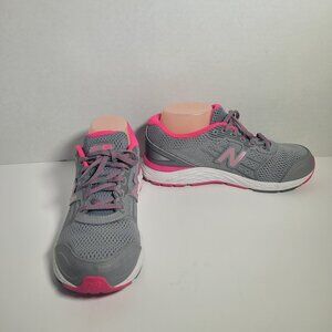 New Balance Shoes Womens 680V5 Absorb Running Sneakers Pink Gray Sz 7